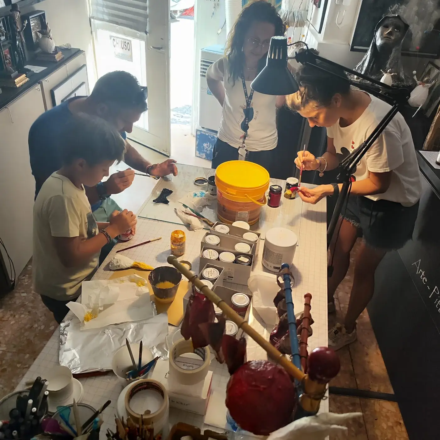 Un momento di laboratorio con Pasquale Manzo